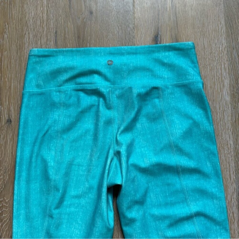 90 Degree By Reflex Aqua Blue Crop Yoga Leggings Athleisure Capri Pants - XS - Picture 6 of 11
